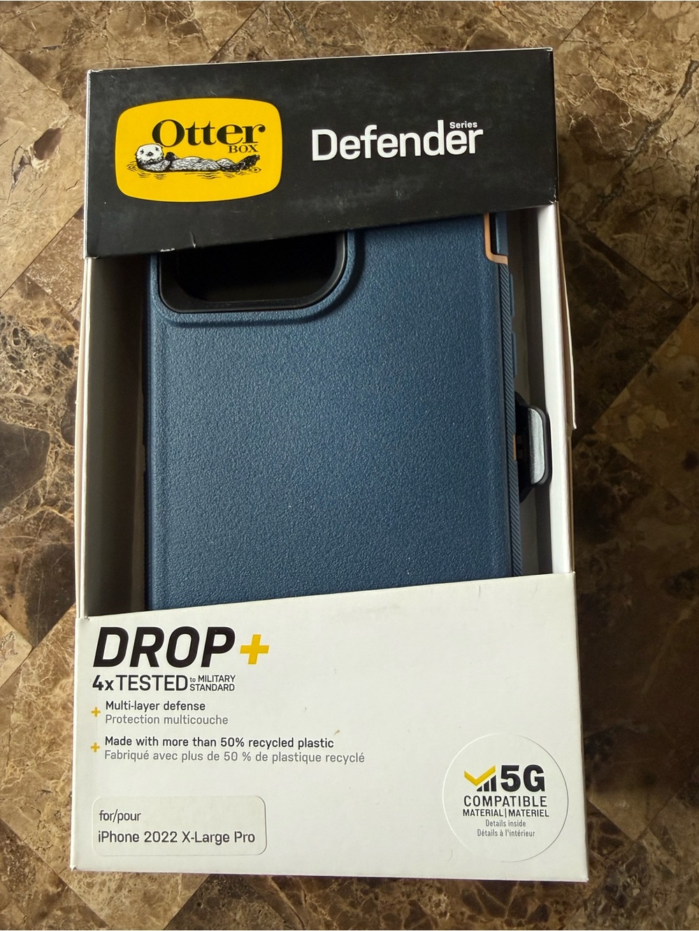 New OtterBox Defender Series iPhone 2022 X-Large Pro navy blue orange and black